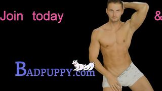 Mickey pays attention to the growning bulge