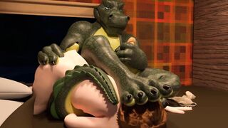 Helpful Host - Gator Dad shows human his RV