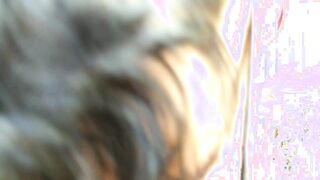 Latino with glasses sucks cock outdoor and swallows cum POV