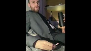 Smoking and Fleshlight Fucking in Suit (PART 1)