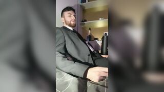 Smoking and Fleshlight Fucking in Suit (PART 1)