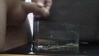 気持ちよくおしっこ遊びをしながら最後はその中に大量射精してしまう変態君。