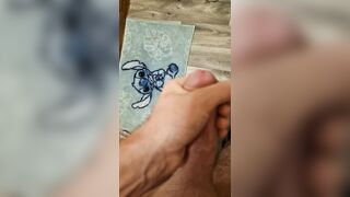 Boy wanking in bathroom