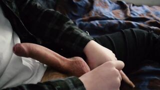 Emo Teen With Tight Foreskin Cums