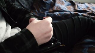 Emo Teen With Tight Foreskin Cums