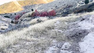 nudist guy walks into the woods naked and masturbates