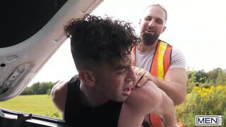 MEN - Trevor Brooks Rides Chuck Conrads Huge Dick In His Car And Waits For His To Cum On His Face