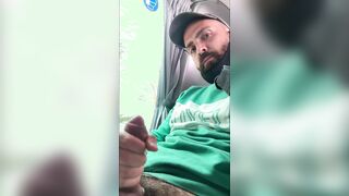 VERY RISKY Public Jerk Off on the BUS, Almost CAUGHT and then continued to CUM