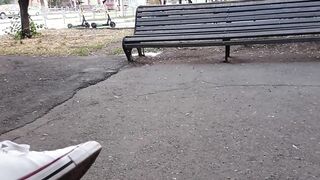 The guy masturbates in public. Extreme