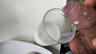 ????????????????Very Dirty Boy I Prepare a Special Breakfast for You, Milk and Palm Tree with Cum Cream