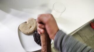 ????????????????Very Dirty Boy I Prepare a Special Breakfast for You, Milk and Palm Tree with Cum Cream