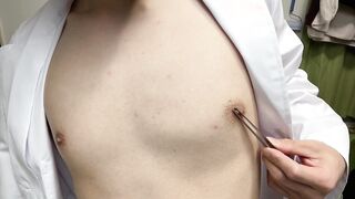 Japanese boy who stimulates nipples with tweezers and dry orgasms [nipple attack]