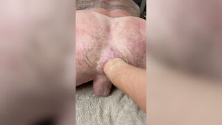 Making a pussy on my big muscular cunt husband! Milf owns her mans ass
