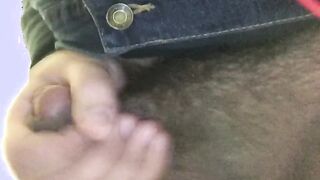 Wanking it in a muddy shower stall while some dude takes