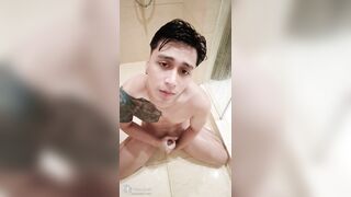 I Got Highly Kinky While in the Bathroom So I Frigged My Booty and Wank Off My Trunk