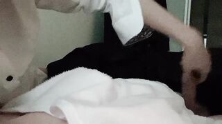 [BL] A magnificent member of society who handjobs while bullying a homies morning standing man sausage