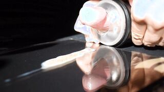 Additional slow-maneuverability jizz shot from fleslight