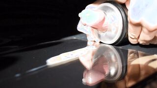 Additional slow-maneuverability jizz shot from fleslight