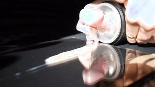 Additional slow-maneuverability jizz shot from fleslight