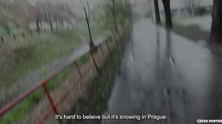 BIGSTR - Fashionable Stud Deepthroats A Large Lollipop On His Knees And Gets Caked In A Warm, Grubby Pop-shot