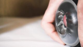 Asmr close up fleslight plumb and gorgeous orgasm of man-lava