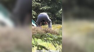 Cruising outdoor camping screwed sans a condom from monstrous phat XL manmeat