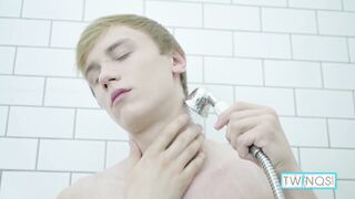 Nasty Lad Liam P Has Joy Fapping His Schlong In The Douche!