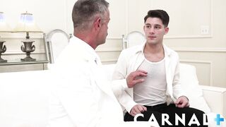 MasonicBoys - Macho suited platinum fox Reece Scott barebacks super-cute twunk