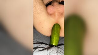 Spreading myself with this monstrous zucchini