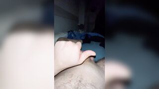 Solo masculine super-steamy masturbating off at night