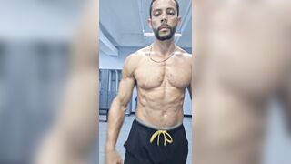 Pecs ripple in the locker bedroom after a good exercise ten.nineteen.25