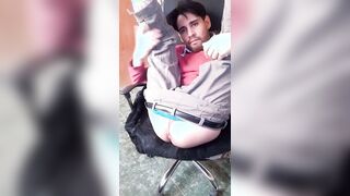 Trabajando con un gran faux-cock en mi bootie