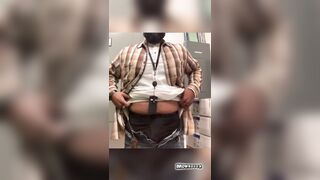 Daddy body at work Big black cock manmeat showcase