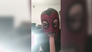 The mask coaxed me to fellate and put in