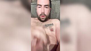 Edging sesh leads to self facial cumshot jism on own face