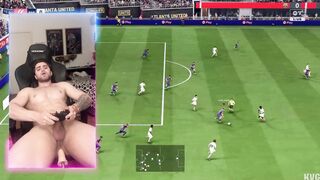 Seba Valentino gets pummeled by a fuck stick machine while scoring a purpose in FIFA