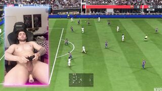 Seba Valentino gets pummeled by a fuck stick machine while scoring a purpose in FIFA