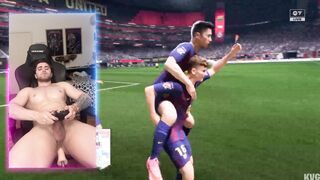 Seba Valentino gets pummeled by a fuck stick machine while scoring a purpose in FIFA