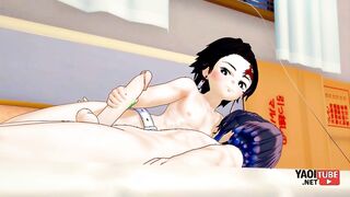 Satan Slayer Anime porn - Tanjiro Hand-job to Inosuke