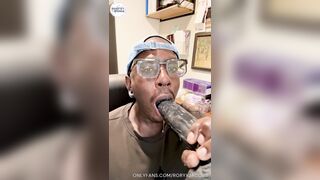 Gag the Fag BIG BLACK COCK Fake penis