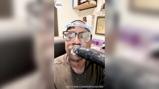 Gag the Fag BIG BLACK COCK Fake penis