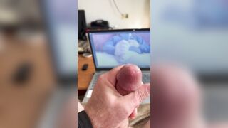 Eyeing myself fap off and jism