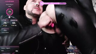 Frolicking with his cooch at the backyard with totally leather on