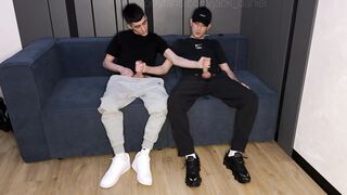 2 mates are witnessing TV