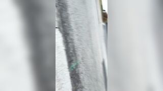 Ambling observe thru milky cutoffs shaft showcasing