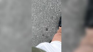 Ambling observe thru milky cutoffs shaft showcasing