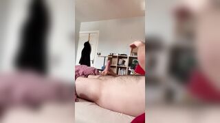 Edging out 4 meaty strenuous pop-shots back to back