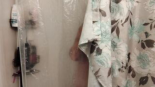 Getting all soapy in the bathroom