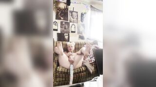 Strung up Suntan Twunk Showcases Off Ginormous Uncircumcised Bone!