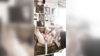 Strung up Suntan Twunk Showcases Off Ginormous Uncircumcised Bone!